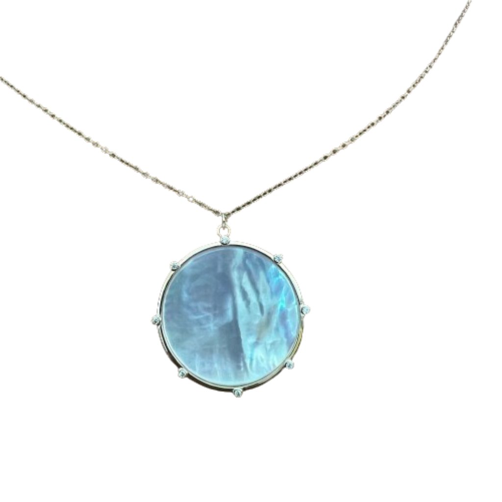 Argento Vivo 18k Gold-Plated Sterling Silver 20 Mother Of Pearl Circle Necklace 45$